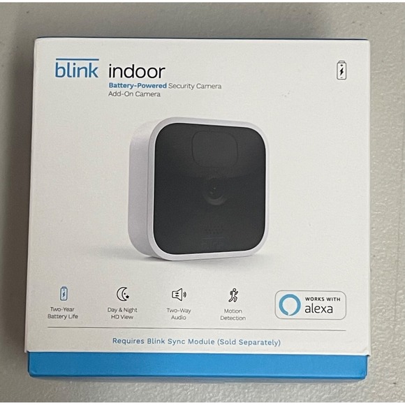 Blink Indoor Add-on Security Camera Sync Module Required BATTERY POWERED - Picture 1 of 8